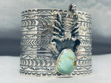 Tremendous San Felipe Signed Royston Turquoise Sterling Silver Scorpion Cuff-Nativo Arts