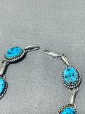 One Of A Kind Vintage Native American Navajo 6 Morenci Turquoise Sterling Silver Bracelet-Nativo Arts