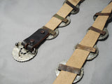 Rare Intricate Older Vintage Native American Navajo Zuni Turquoise Sterling Silver Concho Belt-Nativo Arts
