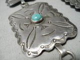 Exceptional Vintage Native American Navajo Royston Turquoise Sterling Silver Concho Belt Old-Nativo Arts