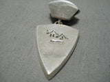Detailed!! Vintage Navajo Sterling Silver Native American Pendant-Nativo Arts