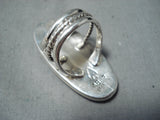 Boyd Jr Signed Navajo Native American Pilot Mountain Sterling Silver Ring-Nativo Arts