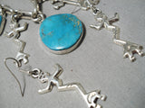 Fascinating Vintage Native American Navajo Royston Turquoise Sterling Silver Necklace-Nativo Arts