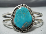 Tremendous Vintage Native American Navajo Royston Turquoise Sterling Silver Bracelet Old-Nativo Arts