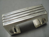 Amazing Vintage Native American Navajo Larry Kay Sterling Silver Bracelet-Nativo Arts