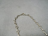 Marvelous Vintage Navajo Sterling Silver Necklace Old Native American-Nativo Arts
