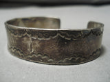 Wonderful Vintage Navajo Sterling Silver Native American Bracelet Old-Nativo Arts