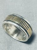 Real Gold And Silver Vintage Navajo Sterling Native American Ring-Nativo Arts