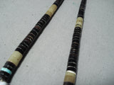 Native American Excellent Vintage Santo Domingo Pipestone Sterling Silver Necklace Old-Nativo Arts