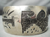 Important Peshlakai Heavy Vintage Native American Navajo Sterling Silver Bracelet-Nativo Arts