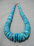 Native American Tremendous Vintage Santo Domingo Sterling Silver Turquoise Necklace-Nativo Arts