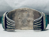 175 Gram Best Chrysocolla Sterling Silver Vintage Native American Navajo Bracelet-Nativo Arts