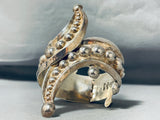Incredible Southwest Taxco Vintage Sterling Silver Hinged Bracelet Old-Nativo Arts