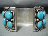 Fabulous Vintage Native American Navajo Turquoise Sterling Silver Bracelet-Nativo Arts