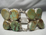 One Of The Best Vintage Native American Navajo Royston Turquoise Sterling Silver Link Bracelet-Nativo Arts