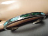 Wonderful Vintage Navajo Turquoise Sterling Silver Bracelet Old Native American-Nativo Arts