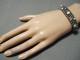 Exquisite Navajo Freshwater Pearl Sterling Silver Bracelet Native American-Nativo Arts