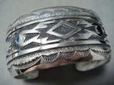 Authentic Vintage Native American Navajo Thomas Singer Sterling Silver Bracelet-Nativo Arts
