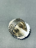 Native American Most Intricately Hand Carved Japser Sterling Silver Chief Ring-Nativo Arts