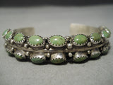 Heavy And Thick!! Vintage Native American Navajo Royston Turquoise Sterling Silver Bracelet-Nativo Arts