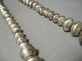 One Of Heaviest Ever Native American Navajo Vintage Coin Sterling Silver Necklace-Nativo Arts