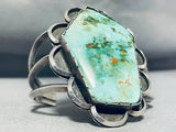 Mens Huge Heavy Vintage Native American Navajo Royston Turquoise Sterling Silver Bracelet Old-Nativo Arts
