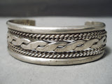 Superlative Vintage Apache Sterling Silver Bracelet Old Native American-Nativo Arts