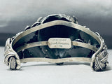 Heavy Buffalo Native American Sterling Silver Bracelet Cuff-Nativo Arts