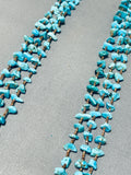 Gorgeous Vintage Native American Navajo Turquoise Heishi Sterling Silver Necklace-Nativo Arts