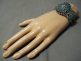 Incredible Vintage Native American Navajo Charlie John Turquoise Sterling Silver Bracelet-Nativo Arts