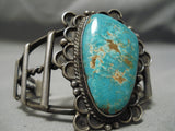 Colossal Vintage Native American Navajo Old Kingman Turquoise Sterling Silver Bracelet-Nativo Arts