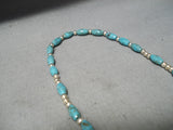 Rare Native American Navajo Blue Turquoise Sterling Silver Catholic Rosary Necklace-Nativo Arts