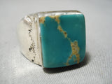 Exceptional Vintage Native American Zuni Royston Turquoise Sterling Silver Ring Old-Nativo Arts