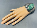 One Of The Best Vintage Native American Navajo Varicite Sterling Silver Bracelet-Nativo Arts