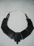Important Intricate Native American Tirquoise Sterling Silver Necklace-Nativo Arts