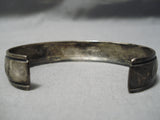 Authentic Vintage Native American Navajo Patina Thomas Singer Sterling Silver Bracelet Old-Nativo Arts