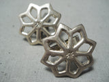 Exceptional Vintage Navajo Native American Sterling Silver Cuff Links-Nativo Arts