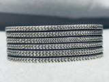 Late 1800's Early 1900's Vintage Navajo Sterling Silver Bracelet-Nativo Arts