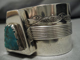 Important Andy Marion Vintage Native American Navajo Sterling Silver Turquoise Bracelet-Nativo Arts