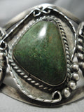 Magnificent Vintage Native American Navajo Chrysocolla Sterling Silver Bracelet-Nativo Arts