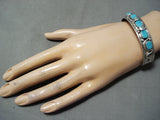 Incredible Vintage Native American Zuni Snake Sterling Silver Turquoise Bracelet-Nativo Arts