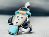 Marvelous Vintage Native American Zuni Turquoise Sterling Silver Ring-Nativo Arts