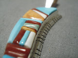 Native American Important Vintage Navajo David Tune Lightning Turquoise Sterling Silver Pendant-Nativo Arts