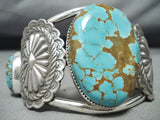 Gigantic San Felipe Native American 8 Turquoise Sterling Silver Bracelet-Nativo Arts