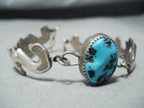 Eye-catching Vintage Native American Navajo Sleeping Beauty Turquoise Sterling Silver Bracelet-Nativo Arts