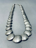 Concho Love Vintage Native American Navajo Sterling Silver Necklace-Nativo Arts