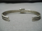 Very Rare Vintage Native American Navajo Dry Creek Turquoise Sterling Silver Bracelet-Nativo Arts