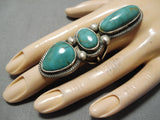Important Vintage Native American Navajo Rick Martinez Royston Turquoise Sterling Silver Ring-Nativo Arts