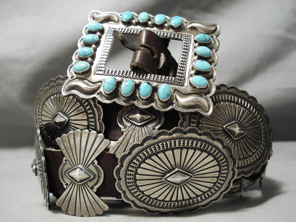 Navajo Gary Reeves 6連コンチョ バングル モレンシターコイズ 398d4853-1237-5202-98bf-