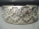 Incredible Detail Vintage Native American Navajo Pueblo Sterling Silver Bracelet-Nativo Arts